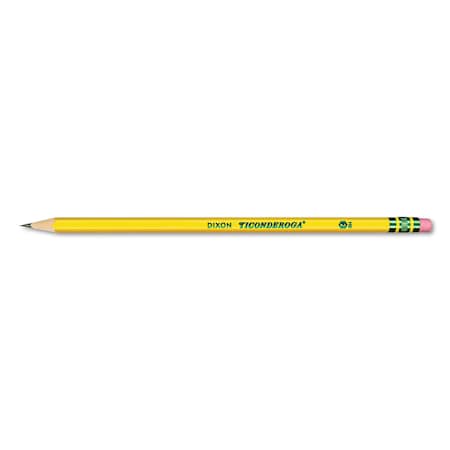 Ticonderoga Pencil Value Pack, HB (No 2), Black Lead, Yellow Barrel, PK96 13872